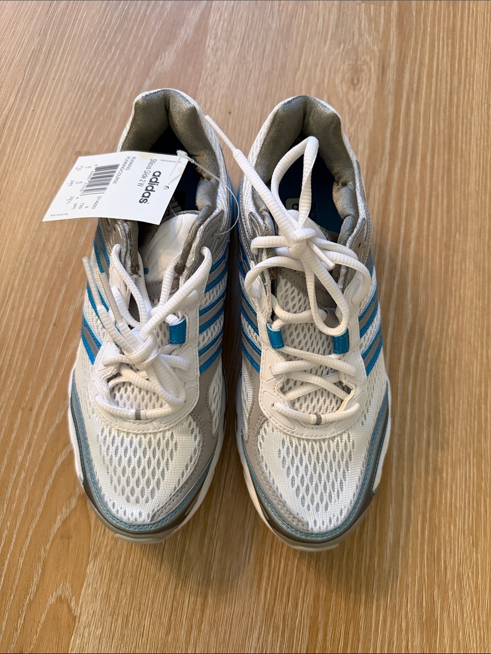New adidas Women White and Blue Athletic Sneakers  SNova Glide 2 W